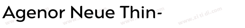 Agenor Neue Thin字体转换